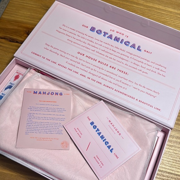 The Mahjong Line Paris Pink Botanical Tiles - New - Picture 7 of 7